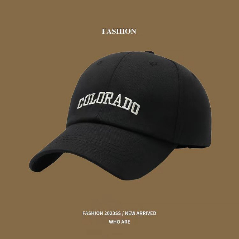 Hat Spring and Summer Baseball Hat Men's and Women's Same Style Letter Large Head Circumference Showing Face Small Large Brim Cap Sunscreen Korean Style