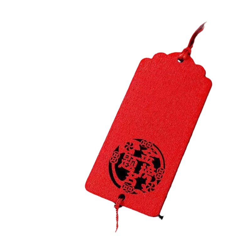 Wooden Wishing Card Praying Card Small Card Handwritten Praying Card Ping an Brand Solid Wood Tag Hanging Tag Label LOGO