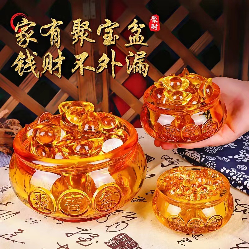 Factory Direct supply gold ingot Crystal office store decoration opening gift glass decoration Crystal cornucopia