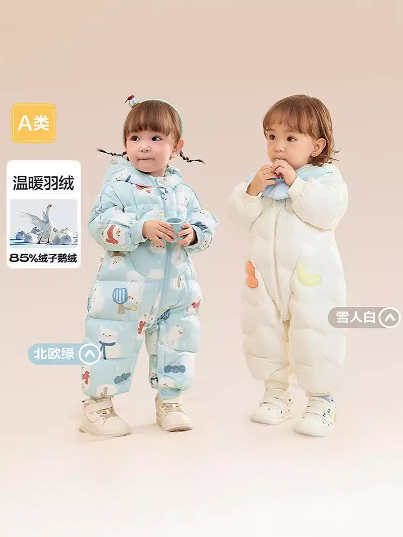Комбинезон для детей, зимняя одежда с капюшоном, новая куртка из пуха