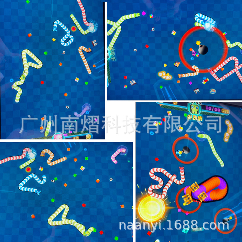 Single and double greedy snake coin-operated gift small game machine video game city parent-child children's playground equipment