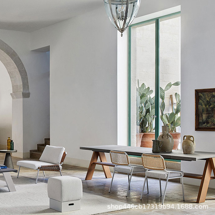 Nordic Outdoor rattan sofa indoor creative furniture garden table and chair coffee table rattan chair Leisure Villa courtyard balcony