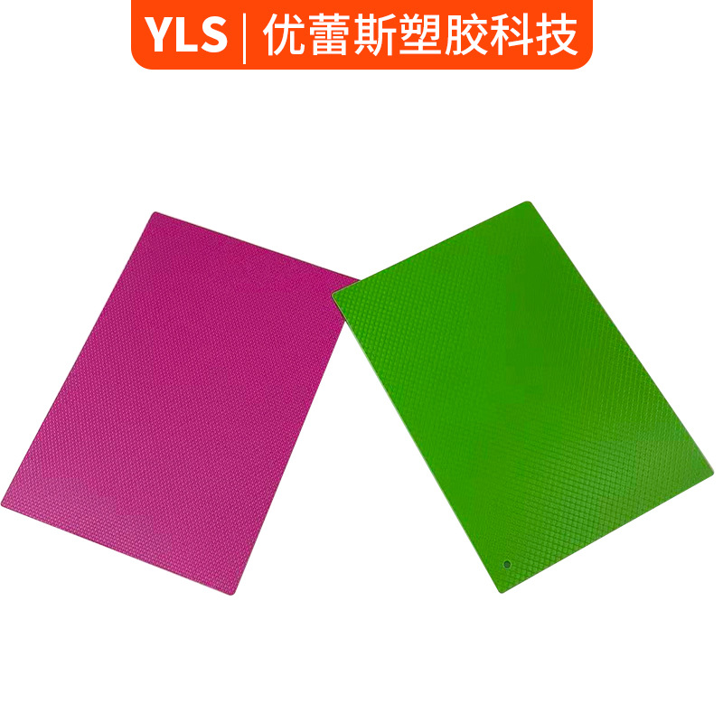 Dongguan Supplies Pp Frosted Colorfuled Sheet Rolls Pp Pebbled Rough Straight Grain Luggage Hard Sheet Die-Cutting Processing