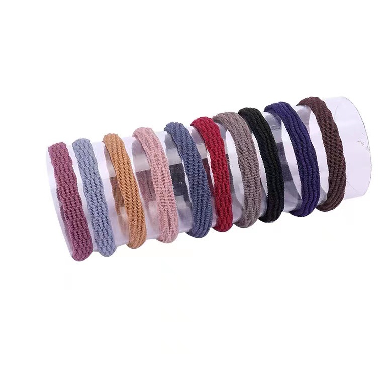Jacquard Hair Rings Towel Rings Thick High Elastic Seamless Creative Hair Rope Hair Rope Rubber Tendons Korean Style Wave Mesh