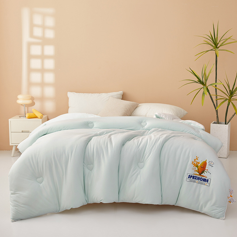 Total Nantong Maifangtian 2025 Model Milk Silk Corn Quilt Antibacterial Quilt Winter Quilt Knitted Cotton Quilt Core Spring and Autumn