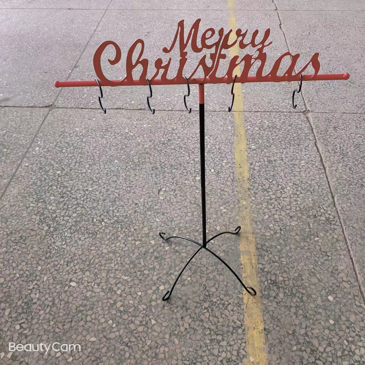 Cross-Border Hot Sale 2022 Personalized Christmas Socks Ornaments Christmas Rack Family Group Christmas Decorations