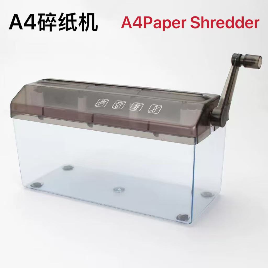 Hand-Cranked Paper Shredder A4A6 Small Strip Shredder Financial Notes Classy Confidential Office Document Desktop Paper Shredder