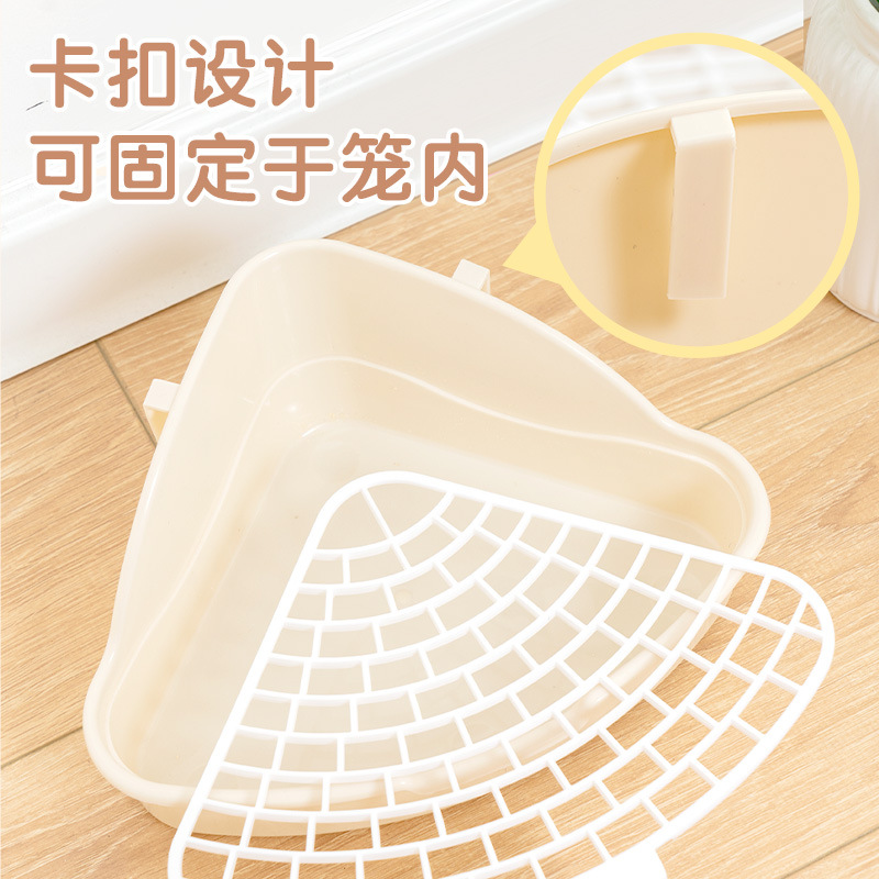 New upgraded high capacity non-card excrement urine triangle toilet small pet mini urinal Chinchilla rabbit potty excrement Basin