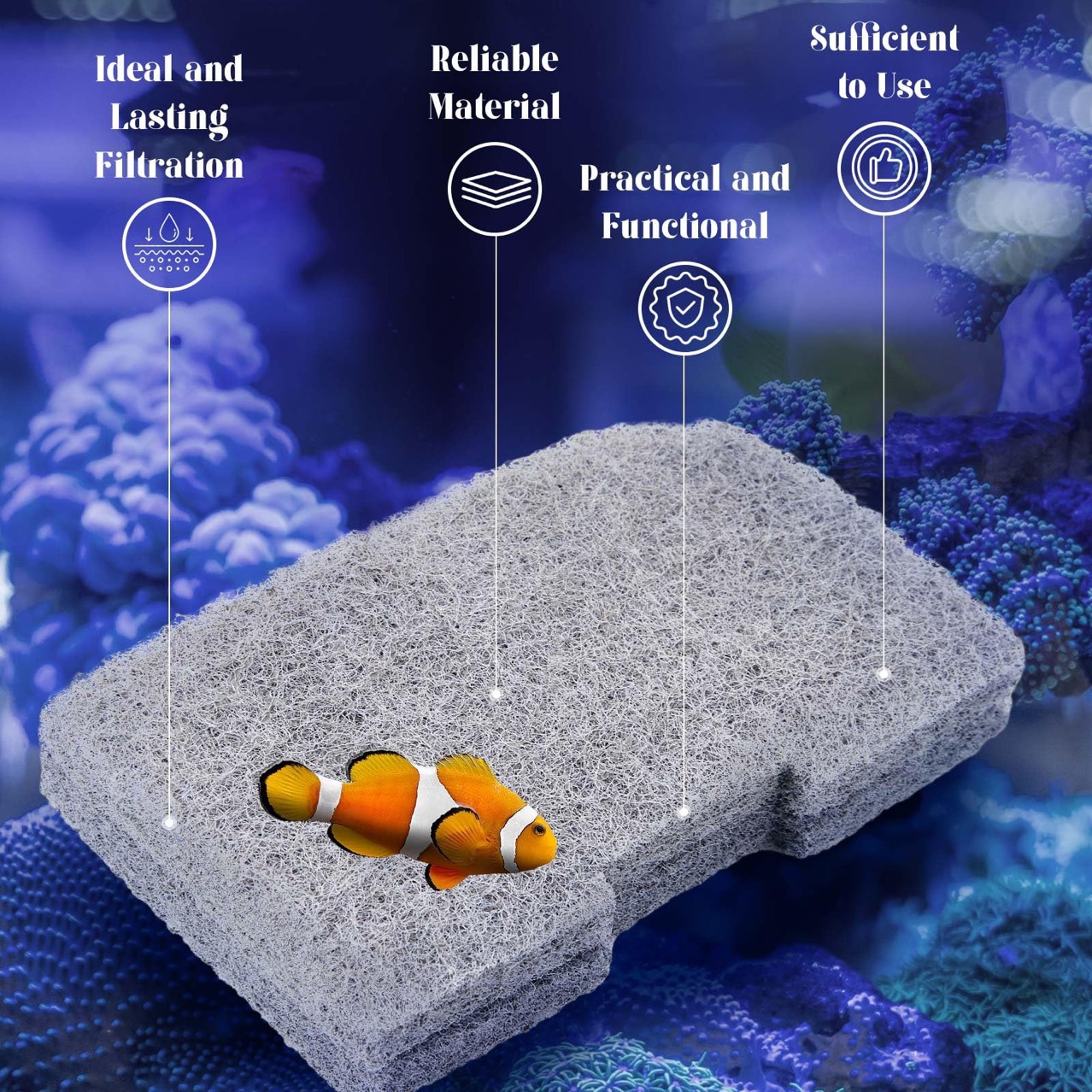 Cross-Border Aquarium Ammonia Removal Pad Compatible with Fluval 306/307/406/407 Aquarium Filter