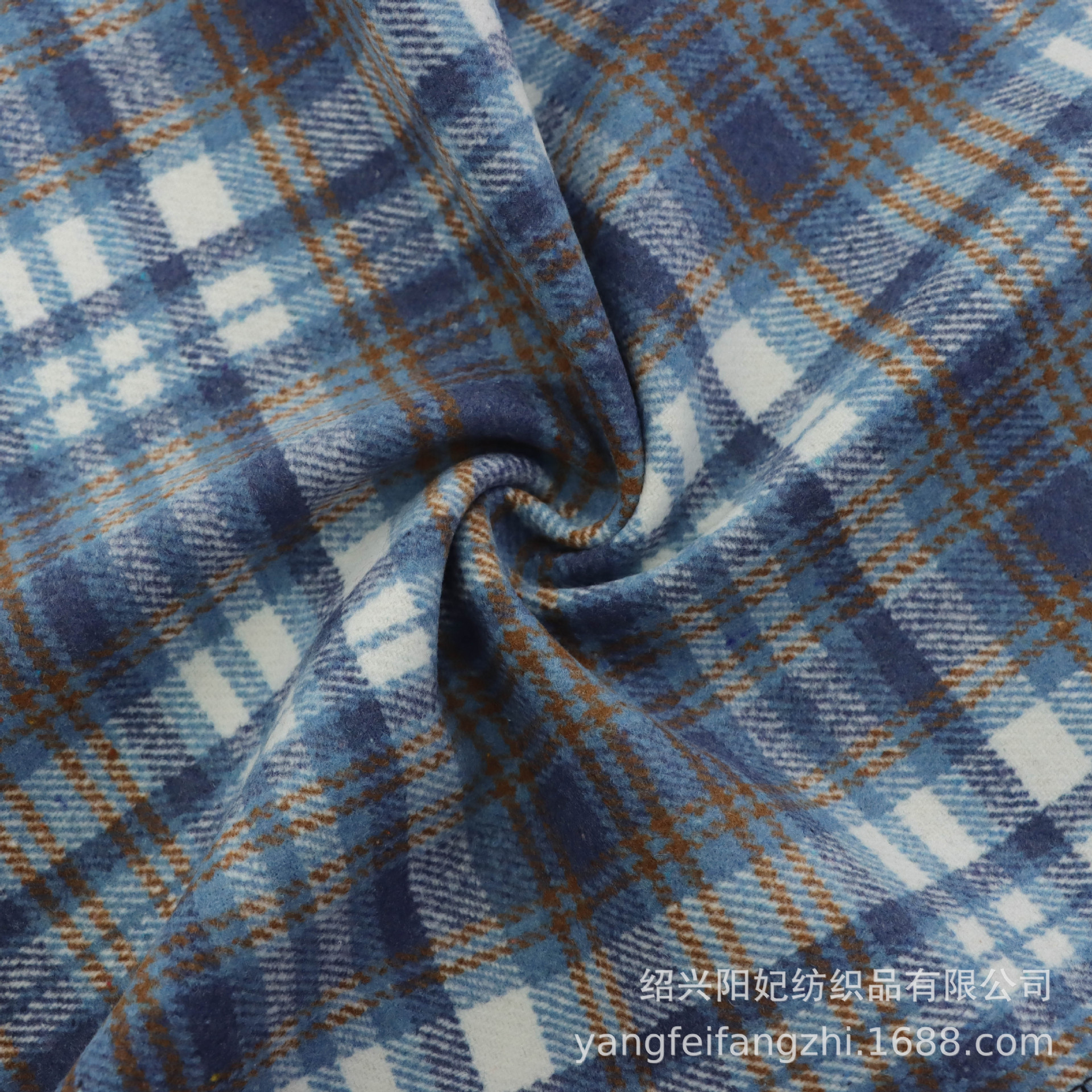 Yarn-Dyed Woolen Wheat Plaid Brushed Fabric, Autumn and Winter Shoes, Hats, Jackets, Luggage Fabrics, Wholesale in Stock