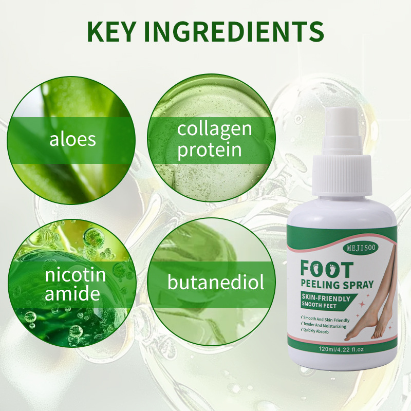 Foreign Trade Cross-border Foot Peeling Spray Foot Exfoliating Spray Hydrating Moisturizing Foot Care