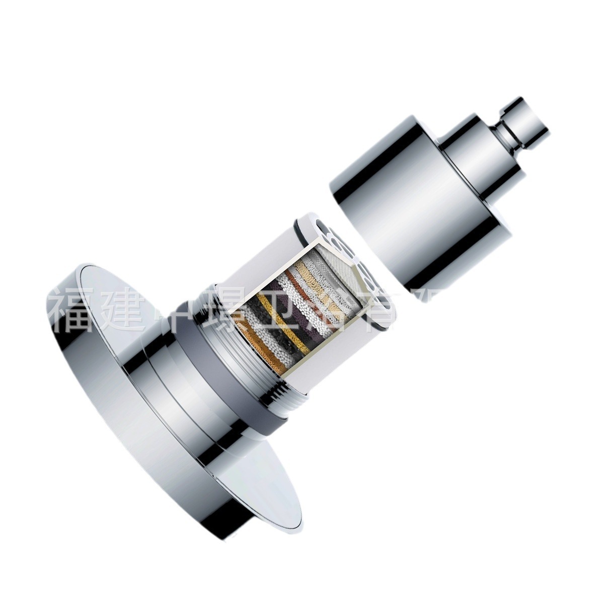 Amazon American Concealed Shower Top Spray 6inch Supercharged Filter Electroplated Nozzle Round Bathroom Shower Head