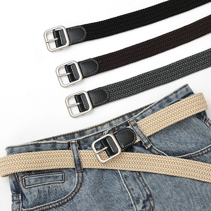 Новый плетеный ремень 2024, мужской пояс, женский джинсовый ремень, военный тренировочный стиль для молодежи