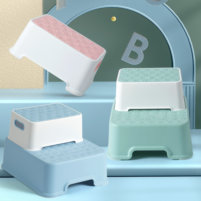 Manufacturer Wholesale Children's Foot Stool Baby Foot Stool Small Bench Hand Washing Step Face Wash Non-Slip Foot Stool