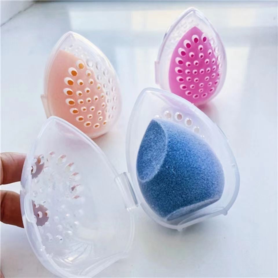 Beauty Egg Storage Box Porous Breathable Anti-mildew Sponge Egg Storage Shell Cosmetic Egg Protective Shell with Breathable Hole Box