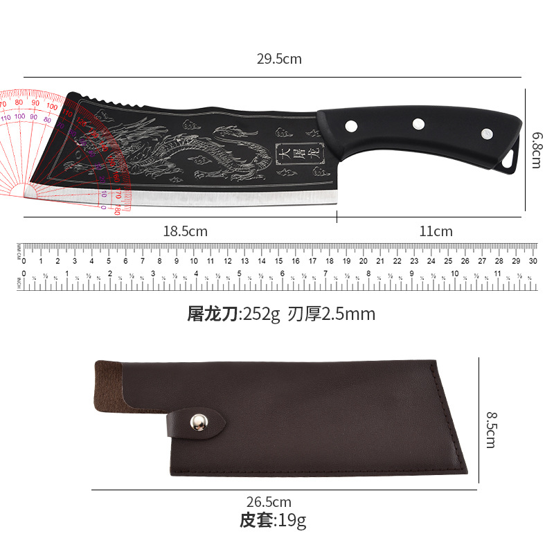 Yangjiang Tu Longdao Kitchen Household Knife Outdoor Chopper Hand Forged Household Stainless Steel Chopping Knife