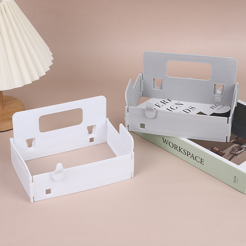 Wall-Mounted Garbage Rack Household Cabinet Door Toilet Bathroom Kitchen Desktop Foldableing Storage Garbage Bag Holder