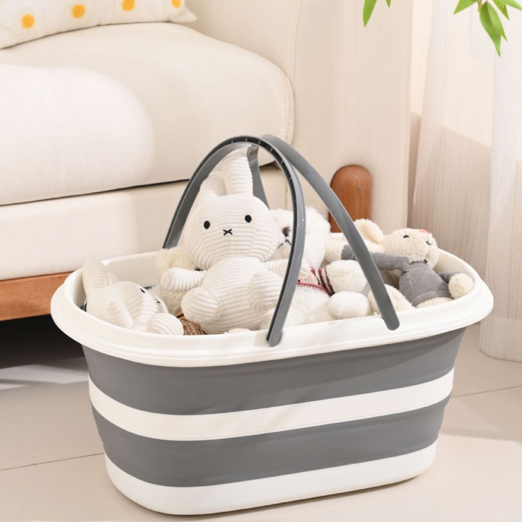 Портативная складная корзина для грязного белья для кемпинга с колесами