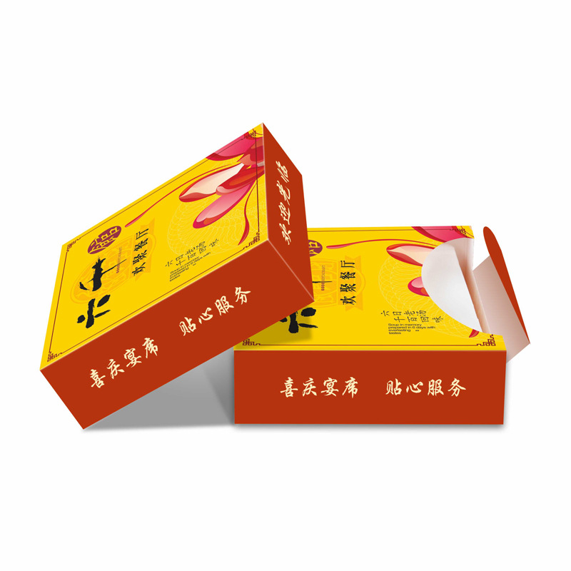 Customized Boxed Paper Towels with Printable Logo Advertising Tissue Paper Restaurant Hotel Napkins Boxed Square Facial Tissue Customization