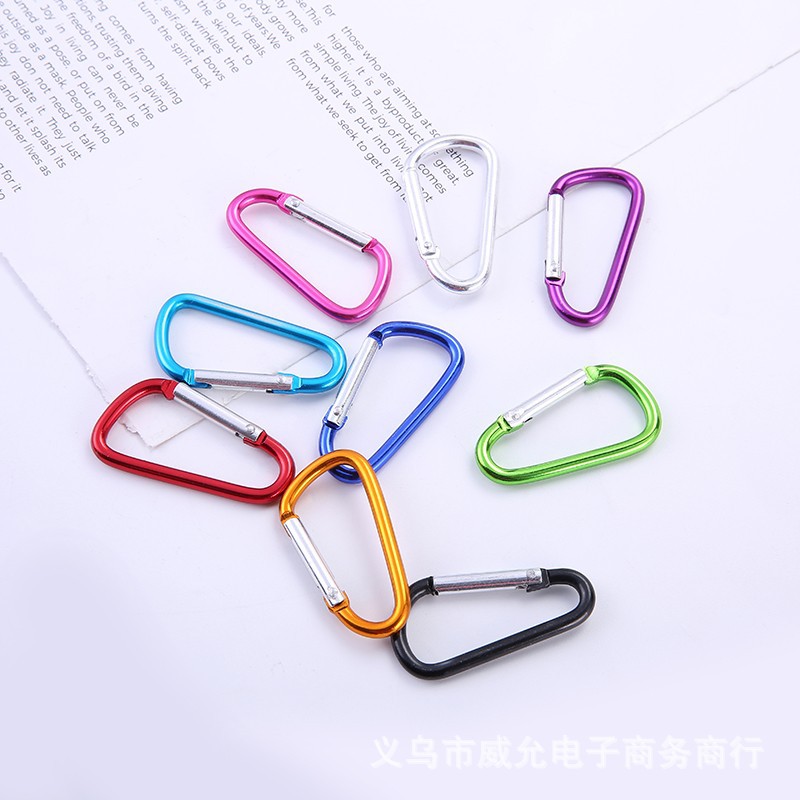 No.5 Mountaineering Buckle Aluminum Alloy D-shaped Hanging Buckle Outdoor Rock Climbing Safety Buckle Spring Hook Luggage Backpack Hook