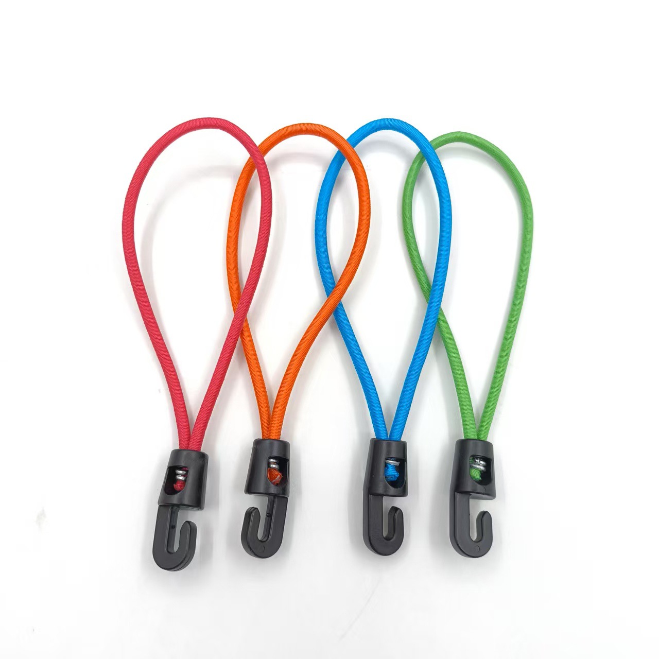 4MM cargo binding latex luggage rope motorcycle electric car elastic binding belt hook elastic binding rope flat rope
