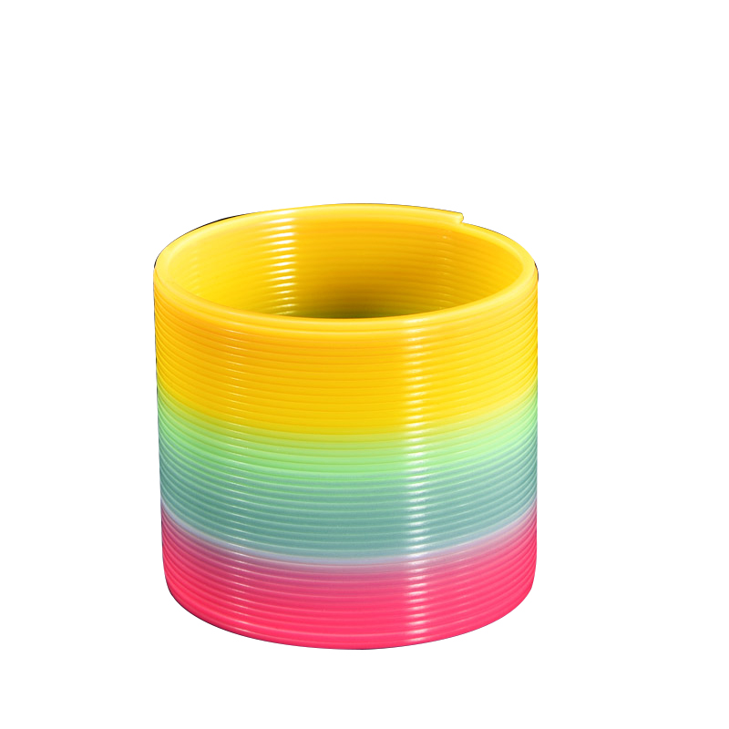 Magic Rainbow Circle Tata Circle Puzzle Luminous Elastic Circle Boys and Girls Large Spring Circle Toy Manufacturer Wholesale