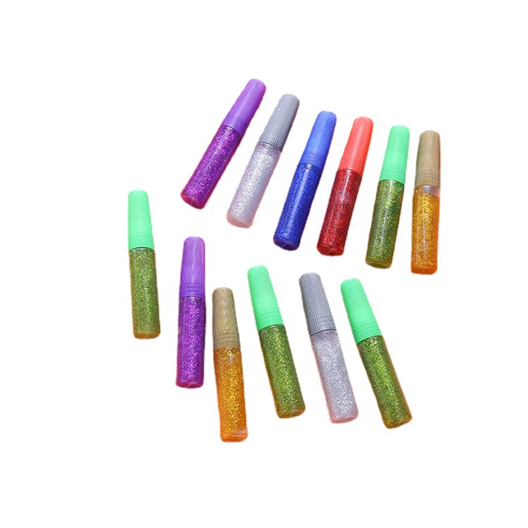 6ml single glitter glue color onion powder glitter glue glitter pen color powder magic color powder glitter glue suit