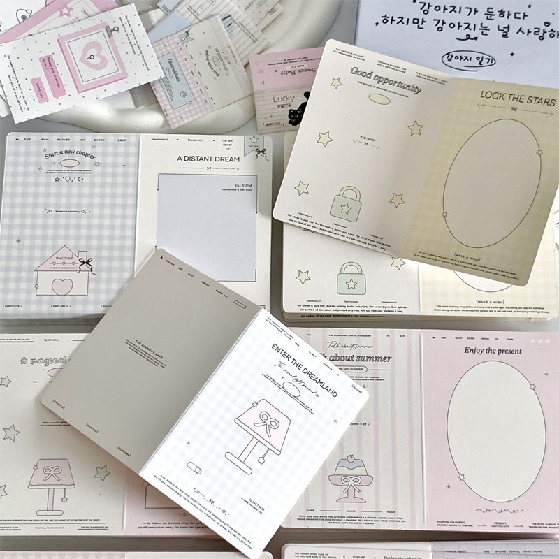 Mini ins Folding Card Cardboard Protects Small Card Packing Material Decoration Folding Diy Message Greeting Card