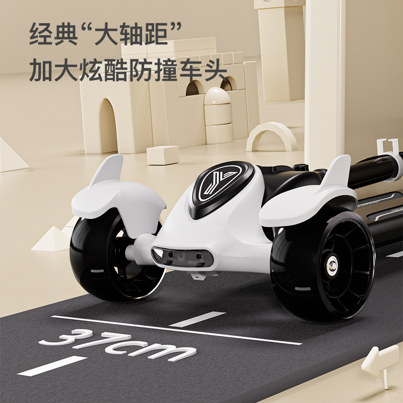 Big Kids Scooter Flash Teenager One-Leg Scooter Three-Wheel Handbrake Foldable Scooter Scooter