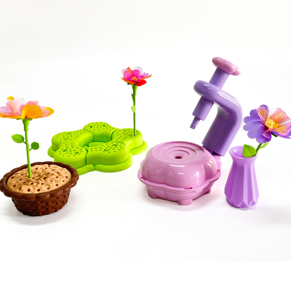 Cross-border explosions DIY fabric bouquet toys children's handmade kit embossing machine flower girl craft toys