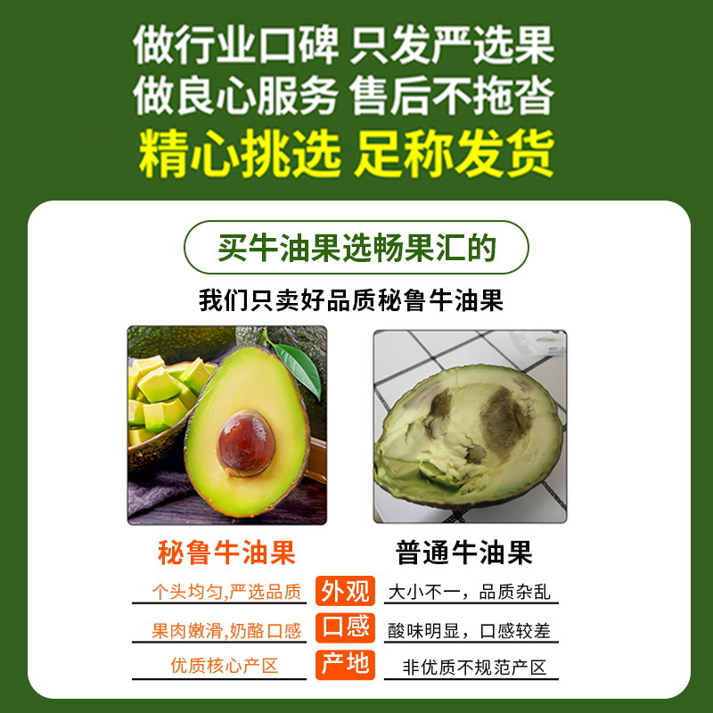 Peruvian Imported Hass Avocados 12 Fresh Fruits as Random Express Season Large Avocados Ready to Eat Free Shipping