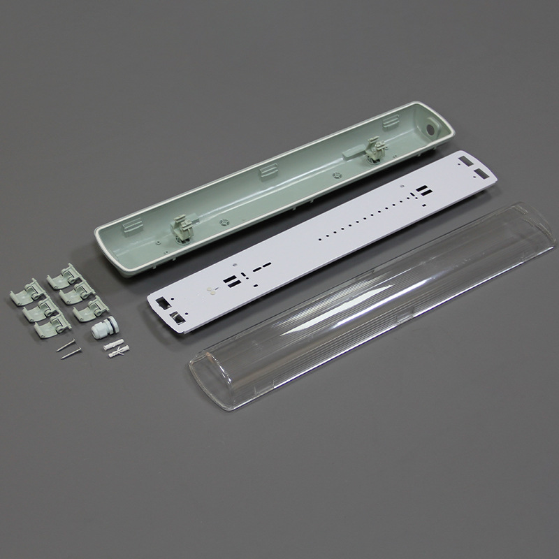 LED three-proof lamp bracket factory direct supply T8 single and double tube workshop waterproof moisture-proof purification workshop emergency fluorescent lamp