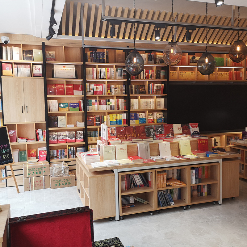 Cross-Border Custom Plaid Cabinet Library Simple and Elegant Full Wall Floor-To-Ceiling Plus Home Study Thick Plate Bookcase