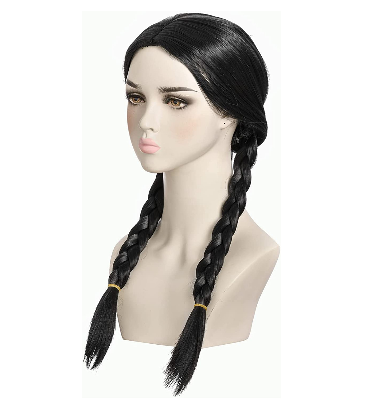 Black Double Debate Wig Addams Family Wednesday Dress Up Wig Wig