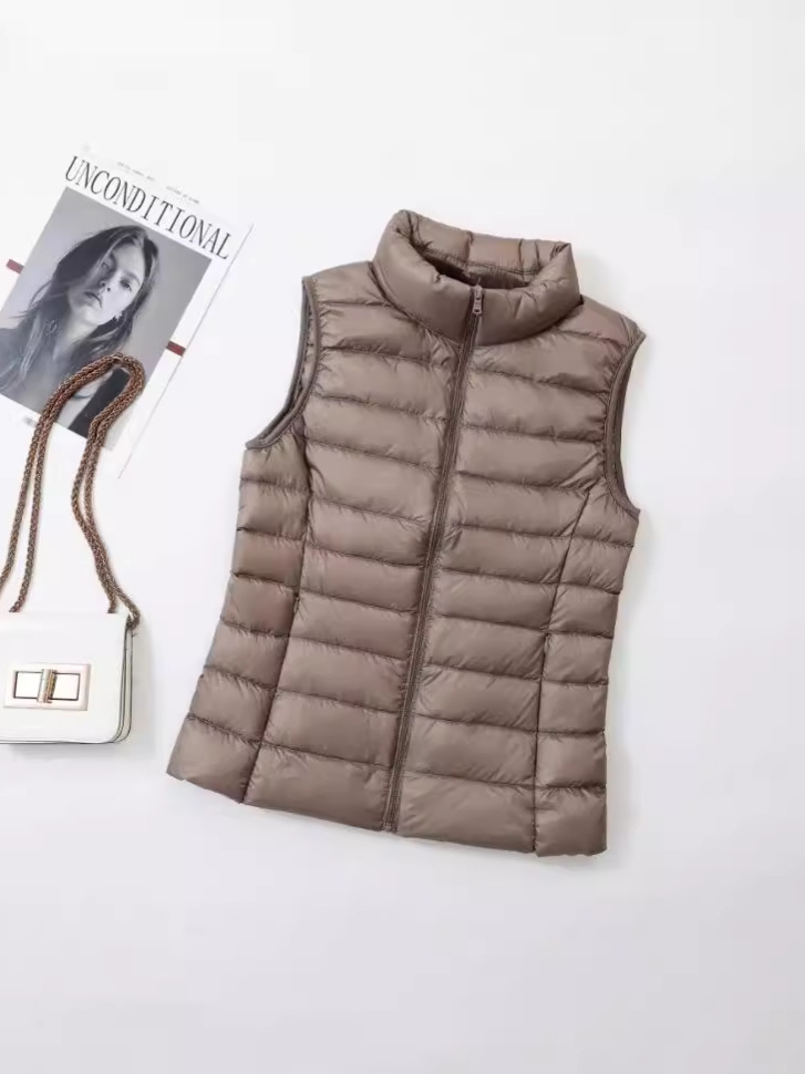 Down Vest Women's Short Down Vest Women's Light Down Vest Women's Winter Down Waistcoat Women's Outer Wear Coat