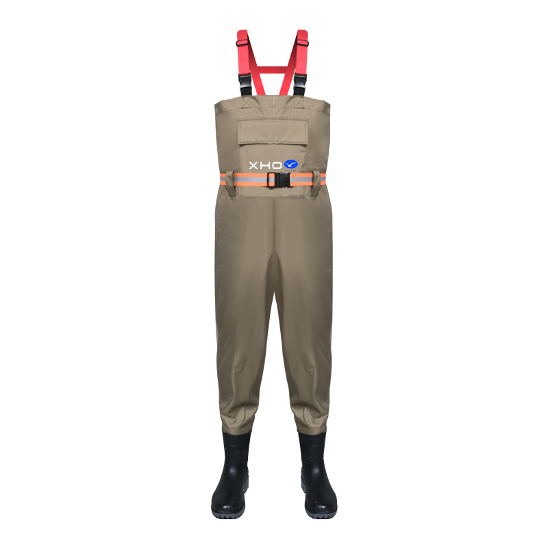 Factory direct thick water pants half nylon fishing catch fishing one-body water pants water waterproof pants