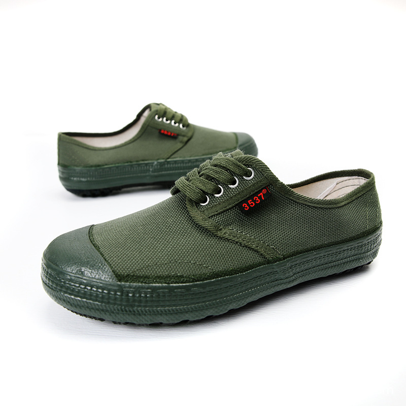 3537 Genuine Liberation Shoes for Men and Women, Construction Site Work Wear-resistant Labor Protection Shoes, Low-top Outdoor Canvas Work Yellow Rubber Shoes