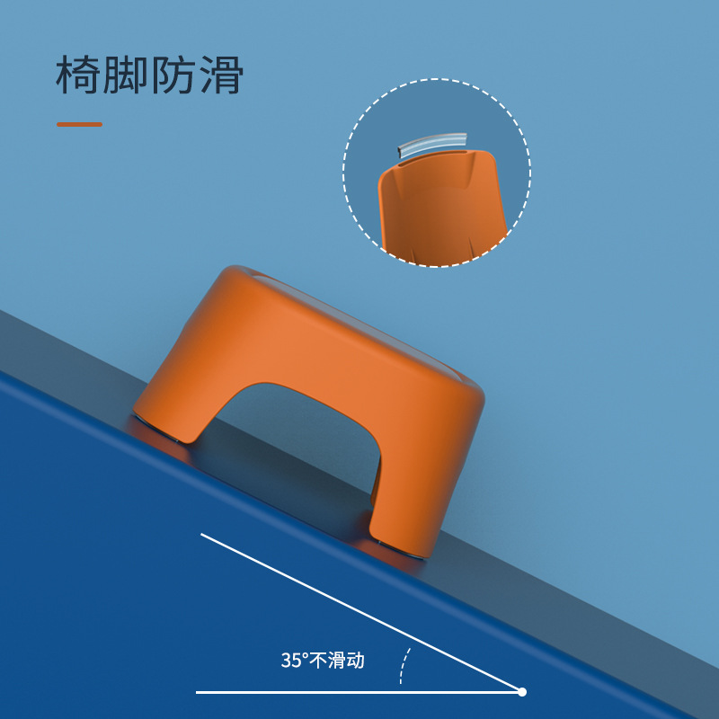 Children's Stool for Home Use in the Living Room, Plastic Low Stool, Footstool for Washbasin, Shoe-Changing Stool, Kindergarten Children's Chair, Thickened and Non-Slip