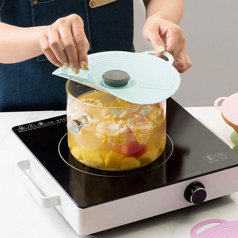 Two-Color Silicone Fresh-Keeping Lid, Anti-Spill Sealed Silicone Pot Lid, Tableware Silicone Pot Lid, Oil Lid