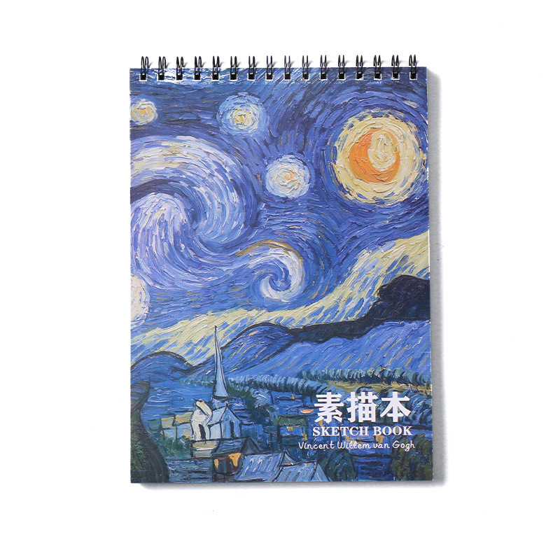 A4 Art Gouache Oil Painting Book Watercolor Art Student Sketch Coil Book Thickeneded Outdoor Sketching Painting Sketch Book