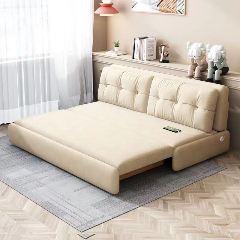 Foldable Sofa Bed Dual-Purpose Living Room Multi-Functional 2024 New Small Apartment Internet Celebrity Style Cream Style Pull-Out Bed