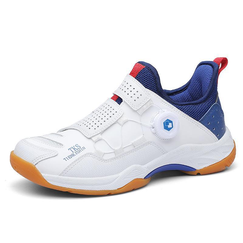 Badminton Shoes Men's and Women's Mesh Breathable Wear-resistant Rotating Button Couples Parent-child Children's Competition Training Sneakers