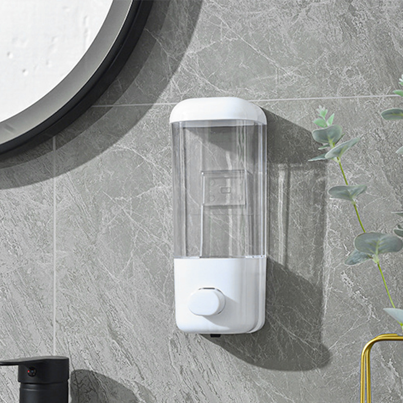 Punch-free Wall-mounted Soap Dispenser Non-marking Fixed Hotel Press Shampoo Bath Cream Soap Dispenser Bathroom