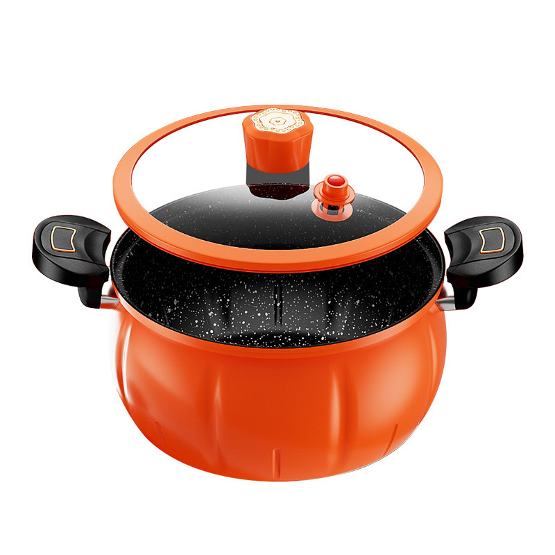 Konka Pumpkin Micro Pressure Cooker Household 8L Large Capacity Multi-Functional Non-Stick Pressure Cooker Soup Pot Stew Pot Stew Micro Pressure Cooker