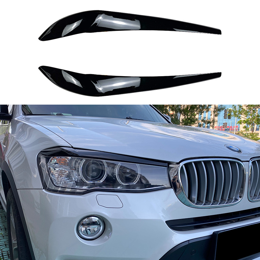 Подходит для BMW X3 F25 X4 F26 2014-2017, наклейки на брови фар, модификация