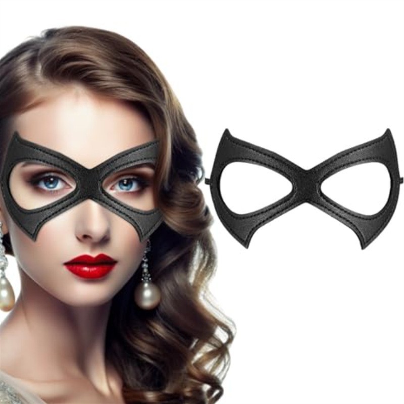 Кросс-бордерная кожаная маска на Хэллоуин, реквизит для косплея, маска для маскарадной вечеринки, маска Женщины-кошки