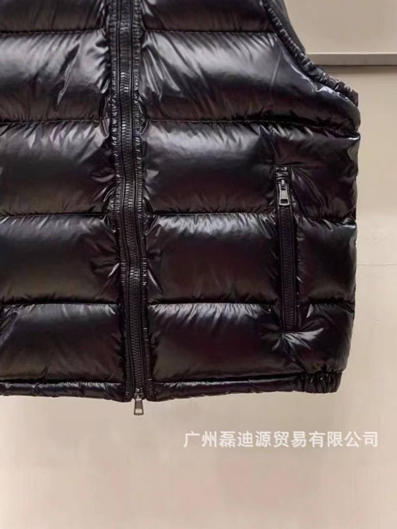 Cross-border European Station Maya Waistel Down Vest Down Hooded Vest for Men and Women Couple's Bright Vest Vest