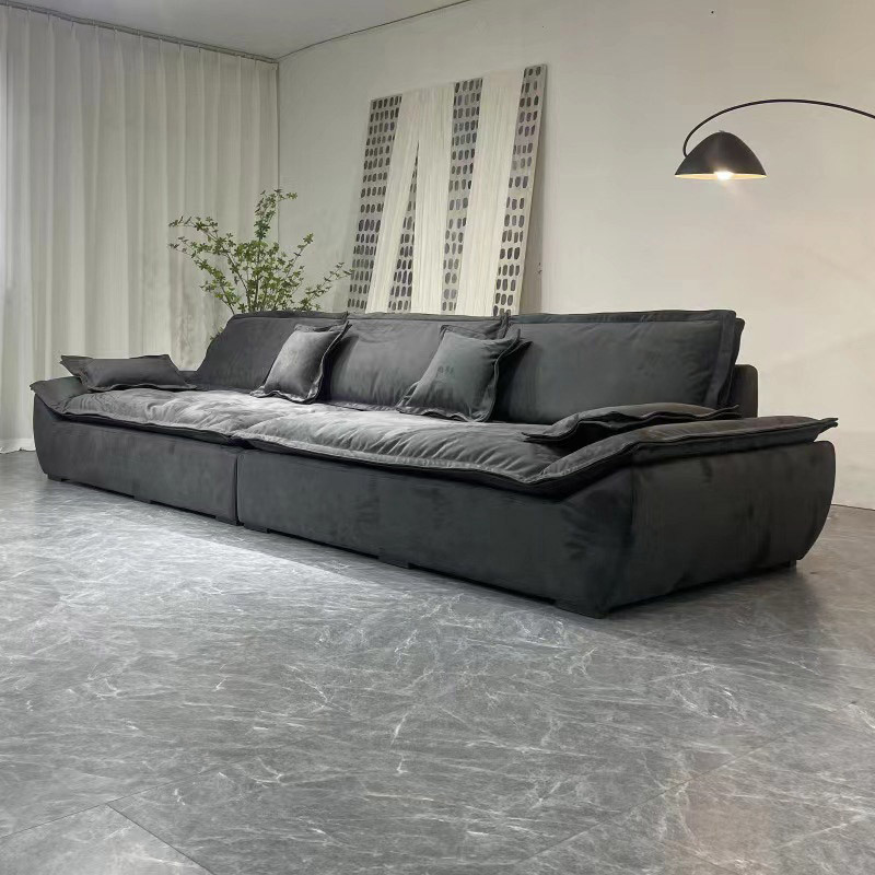 Auckland Sailing Sofa Minimalist Living Room 2024 New Super Deep Sitting Wide Straight Down Frosted Fabric Sofa