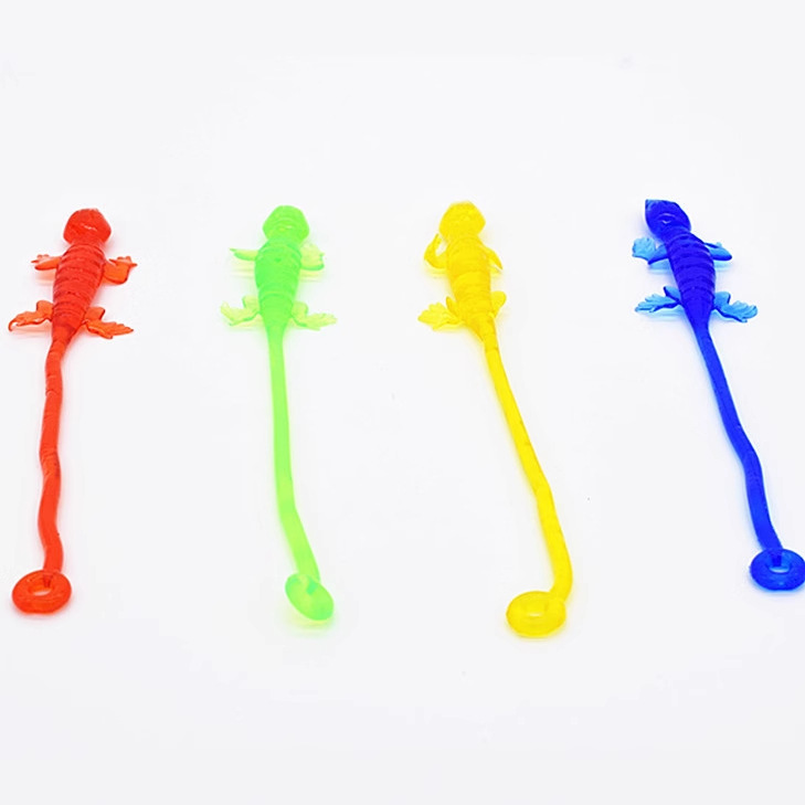Children's Plastic Soft Material to Vent Sticky Pinch Music Trick Gecko Lizard Toy Street Stall Wholesale