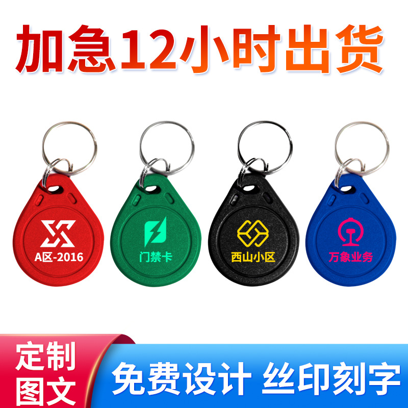 Manufacturer No. 3 Fudan Ic Access Control Card Keychain Card Cuiid Access Control Keychain Uid Card Printed Proximity Card